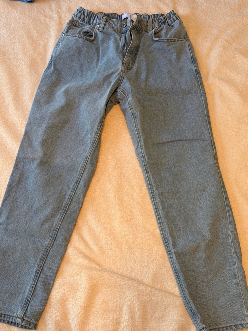 ASOS Men's Casual Elastic-Waist Jeans - Washed Blue. Size 32